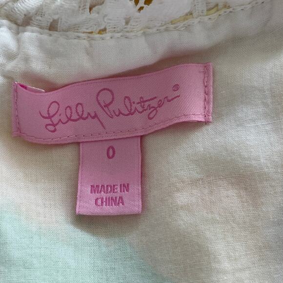 Lilly Pulitzer First Impressions Yellow Sunglow Reagan Dress sz 0 - Picture 5 of 7